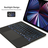 Clavier tactile rétroéclairé résistant à l'eau, détachable, pour iPad Pro 2021/10.2/11/10.5/10.9/12.9, nouveauté 2021