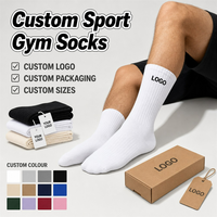 Chaussettes de sport de luxe en coton pour hommes, avec logo tricoté, imprimé de marque de créateur, personnalisables, pour l'équipe d'emballage, vente en gros