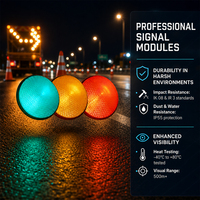 Module de signalisation routière à LED personnalisable haute luminosité 200 mm, boîtier PC, DC 12~24V, flux lumineux élevé