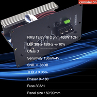Carte d'amplificateur de voiture RMS Power 500W, carte d'amplificateur de voiture de classe D pour caisson de basses 8" 10"