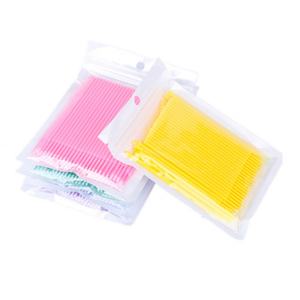 แปรงปัดขนตาแบบใช้แล้วทิ้ง 100 ชิ้น ขายส่ง เป็นมิตรกับสิ่งแวดล้อม ขนไนลอน ด้ามพลาสติก - Product Image 4