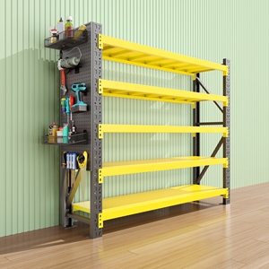 Étagère de rangement en métal et unités d'étagères réglables en hauteur pour atelier de bricolage - Product Image 1