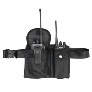 Riñonera Ligera de Nailon Negra para Exteriores, Bolsa Bandolera para Walkie Talkie, Práctica Bolsa Porta Móvil - Product Image 4