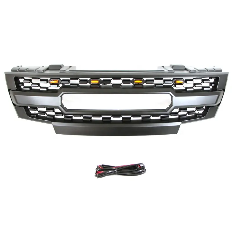 4x4 Off Road Auto Parts Other Exterior Accessories Front Grill Car Grilringith Led Light Fit for NISSAN Frontijewelry-2016 ABS