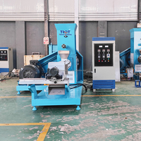 Machine de fabrication d'aliments pour poissons à usage agricole personnalisée de 0.8mm à 12mm Machine à granulés d'extrudeuse d'aliments pour poissons flottants humides à sec à vendre
