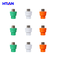Kit de raccords de tuyauterie PPR de différentes couleurs, incluant coudes, tés et raccords de tuyauterie - Convient aux systèmes de tuyauterie d'eau chaude/froide