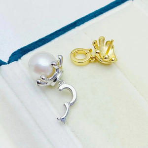 Pendentif en argent S925 à faire soi-même avec des perles rondes de 10 à 13 mm, support vide, collier cache-cernes, accessoire de style simple 31077 - Product Image 3