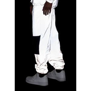 <span class=keywords><strong>Pantaloni</strong></span> Sportivi Riflettenti Argento da Uomo <span class=keywords><strong>con</strong></span> <span class=keywords><strong>Elastico</strong></span> in Vita, Lacci Riflettenti in Paracord e Polsini Riflettenti - Product Image 5