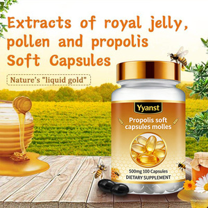 Capsules de propolis pour adultes en marque privée pour le soutien immunitaire et la gestion de l'énergie, compléments nutritionnels faibles en glucides et en sucre - Product Image 2