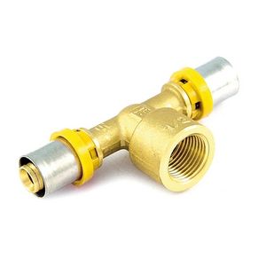 Gas Multilayer Fitting Female Tee <b>26</b> <b>x</b> 3/<b>4</b>" <b>x</b> <b>26</b> For HVAC Systems - Product Image 1