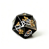 Set de dés DND à motif Halloween blanc, 7 pièces, en résine à bords tranchants, polyédriques, écologiques, pour Dungeons & Dragons RPG