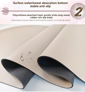 Serviette pliante écologique de haute qualité, forme arquée ovale givrée en PU, pour la maison, la salle de sport, la danse, YGM012, nettoyage M - Product Image 3