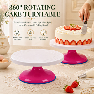 Birthday <strong>Cake</strong> DIY Set Mounting Table Turntable <strong>Cake</strong> <strong>Stand</strong> Holder Plastic Baking Tools - Product Image 1