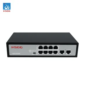 New trend HSGQ-SF1008P Network Switches Poe 8x10/100M POE ports + 2x10/100/1000M Ethernet Uplink ports PoE Switch