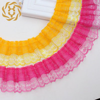 Bordure en dentelle tissée en mélange de polyester à motif uni de 1,8 pouce (4,5 cm) pour vêtements, artisanat DIY, bijoux et accessoires de poupées