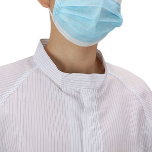 安価な帯電防止<span class=keywords><strong>ESD</strong></span>スモッククリーンルームガウン、ラボコート用ポリエステル衣料 - Product Image 5