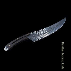 Couteau de cuisine de hall d'invité couteau à désosser les plumes couteau de chef forgé en acier inoxydable viande tranchante transfrontalière - Product Image 4