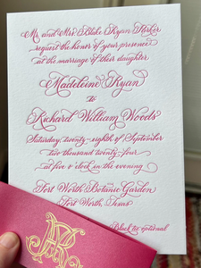 Tarjetas de Visita Personalizadas de Primera Calidad, Impresión Tipográfica, Papel de Algodón Texturizado con Relieve, Invitaciones de Boda - Product Image 5