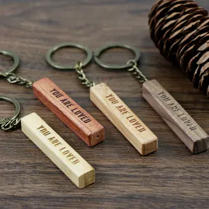 Chegada nova Rosewood Keychain Em Branco Chave Anel para Homens Mulheres Moda Jóias Chaveiro