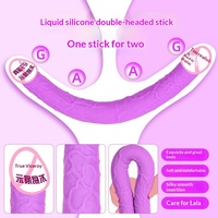 Dildo en silicone liquide en forme de dragon à deux têtes, jouet sexuel pour femmes SM, plug anal allongé, masturbation réaliste