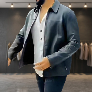 Colección de Prendas Modernas y Únicas Hechas en India por BS International, Chaqueta de Invierno de Cuero Puro y Lona, Hecha a Mano y Personalizada - Product Image 1