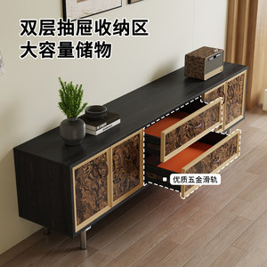 Family Courtyard Solid Wood <b>TV</b> Cabinet <b>180cm</b> Storage <b>Unit</b> Mid Century Modern Living Room Furniture - Product Image 4