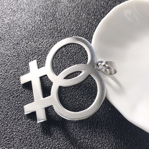 Collar con Colgante de Acero Inoxidable Simple Pride, Joyería Femenina, Símbolo <span class=keywords><strong>Sexual</strong></span> <span class=keywords><strong>Homosexual</strong></span> Lésbico - Product Image 4