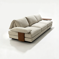 Canapé carré extensible sur mesure, rembourré, minimaliste, en tissu, pour salon de villa, vente directe d'usine