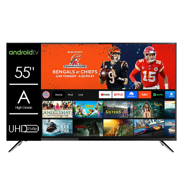 OEM Factory Smart 4K UHD Android Wi-Fi Television 55 65 75 85 Inch LED Backlight TV Set