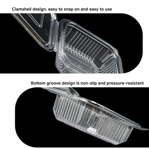 Boîte d'emballage alimentaire transparente en PET, type blister, avec couvercle à charnière, pour pâtisserie, biscuits, gâteaux, chocolats - Product Image 3