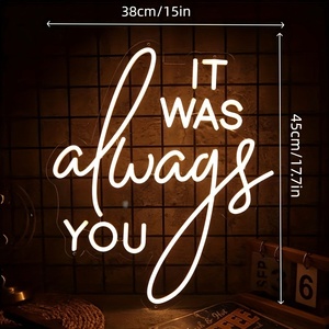 Letrero LED de Neón Neonawall It Was Always You, Decoración de Pared Iluminada y Regulable para Tiendas de Novias, Hoteles y Lugares de Boda - Product Image 2