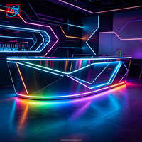 Bar à LED RGB, comptoir lumineux, table de bar personnalisée, vitrine pour boîte de nuit, KTV