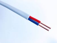 300/500V BVVB Flaches Elektrokabel 2-adrig PVC-isoliert Kupfer-Vollleiter Gummiummantelung 2*1mm