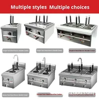 Cuisinière à nouilles commerciale de table, de type armoire, à gaz et électrique, avec fonction multi-trous et machine à fondue épicée