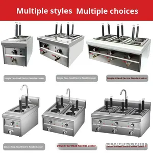 Cuisinière à nouilles commerciale de table, de type armoire, à gaz et électrique, avec fonction multi-trous et machine à fondue épicée - Product Image 2