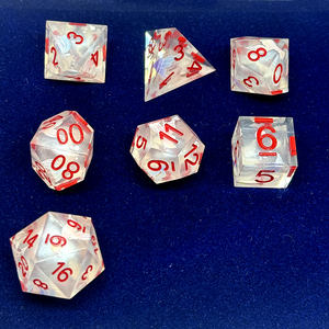 Acrylique Personnalisé Clair Trpg 7Pcs Par Ensemble <span class=keywords><strong>Dés</strong></span> Polyédriques 20 <span class=keywords><strong>Faces</strong></span> Dnd D & D Perle Couleur Couleur <span class=keywords><strong>Dés</strong></span> En Plastique - Product Image 5