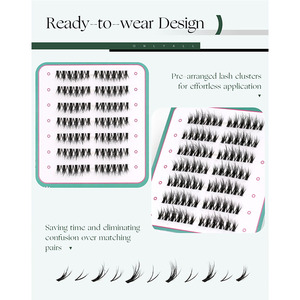 Pestañas Postizas en Racimo de 9mm-20mm con Logotipo Personalizado al por Mayor, Kit de Extensión de Pestañas DIY, Marca Privada, Pestañas Inferiores - Product Image 4