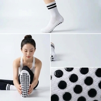 Chaussettes de football antidérapantes blanches à double bande, chaussettes de sport à logo d'équipe personnalisé, chaussettes d'entraînement de football