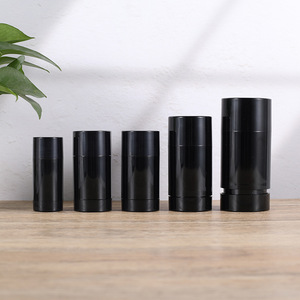 Envase de desodorante vacío de 15g/30g/50g/75g para bálsamo en barra de cosmética negra, tubo de colorete, con llenado inferior y serigrafía - Product Image 1