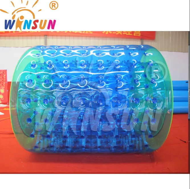 Good quality inflatable water game mobile inflated water roller zorbing ball inflatable water rolling