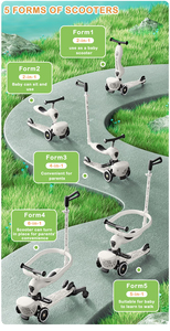 Patinete Plegable para Niños con Ruedas Grandes de PU con Luces, Patinete Magnético Silencioso de 3 Ruedas para Niños Pequeños - Product Image 3