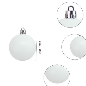 3CM palline di <span class=keywords><strong>natale</strong></span> bianche fai da te decorazioni natalizie 24 Pack con penna ad acqua per il disegno - Product Image 6