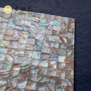 Carrelage de mosaïque en coquille d'ambre naturel de forme carrée avec lustre pour mur intérieur dosseret meubles cuisine salle de bain douche décor - Product Image 2