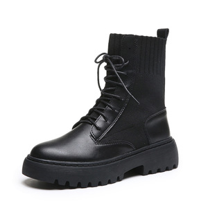 Botas cortas de boca ancha de suela gruesa a la moda para mujer, adecuadas para que las mujeres las usen - Product Image 6