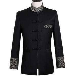 <span class=keywords><strong>Costume</strong></span> de scène sur <span class=keywords><strong>mesure</strong></span> à col montant, <span class=keywords><strong>demi</strong></span>-toile, pour animateur, chanteur, smoking, tunique chinoise - Product Image 1