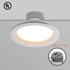 OEM חדש מלון מסחרי led downlights ניתן לעמעום עגול 6 אינץ 15W 19W 24W אנטי ברק UL ETL שקוע תקרת led downlight