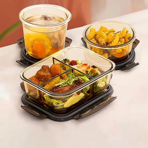 Boîte à lunch rectangulaire en verre transparent, chauffable, multifonctionnelle, pour la cuisine (vente en gros) - Product Image 3