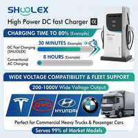 Station de recharge rapide pour véhicules électriques (VE) à courant continu (CC) de qualité commerciale, à double pistolet, 60 kW-240 kW, haute tension 200-1000 V