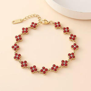 <span class=keywords><strong>Pulsera</strong></span> <span class=keywords><strong>de</strong></span> tenis Lucky Clover <span class=keywords><strong>de</strong></span> acero inoxidable con cadena, joyería ajustable con cierre <span class=keywords><strong>de</strong></span> extensión, regalo <span class=keywords><strong>de</strong></span> moda para mujer, colores al por mayor - Product Image 2