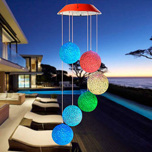 Campanas de Viento Solares LED RGB, Lámpara Nocturna para Patio con Bolas de Colores RGB, IP65, Decoración de Jardín, Campana de Viento, Iluminación de Paisaje para Exteriores - Product Image 2